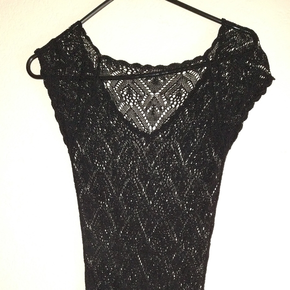 Lace black long top - Picture 1 of 3